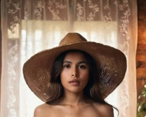 vaanii,sombrero,akubra,sun hat,vaani,the hat-female,vietnamese woman,brown hat,kaur,panama hat,leather hat,high sun hat,peruvian women,woman's hat,cowgirl,rosita,chitrangada,fedora,straw hat,the hat of the woman