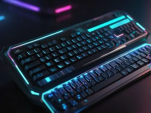 computer keyboard,keybord,3d render,keyboard,cyberpunk,keyboards,space bar,laptop keyboard,neon light,cyber,cinema 4d,3d rendered,game light,techno color,cyber glasses,80's design,lan,colored lights,neon lights,klippe,Conceptual Art,Fantasy,Fantasy 20