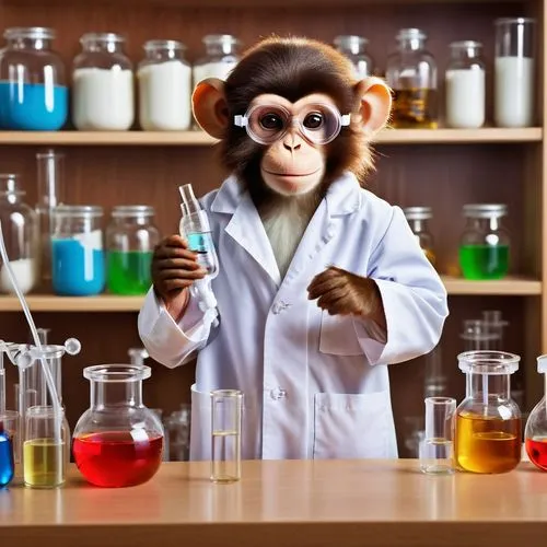 chemist,science education,laboratory information,chemical laboratory,chemical engineer,biologist,the blood breast baboons,natural scientists,laboratory flask,rhesus macaque,scientist,researcher,laboratory,monkeys band,forensic science,microbiologist,lab,primate,chimpanzee,macaque,Conceptual Art,Daily,Daily 11