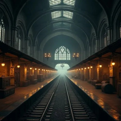 hogwarts,leadenhall,diagon,union station,hogwarts express,chappel,train station passage,eurostar,oxbridge,light rays,wizarding,light trail,the train station,churchgate,heuston,pancras,lhc,train depot,south station,grandcentral,Photography,General,Realistic