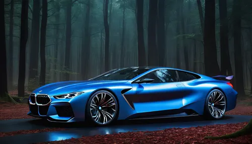 In a fantasy realm, the BMW M9 becomes a magical chariot, riding through enchanted forests and casting spells with its speed and elegance.,bmw i8 roadster,bmw m4,i8,bmw m2,bmw 8 series,bmw m roadster,