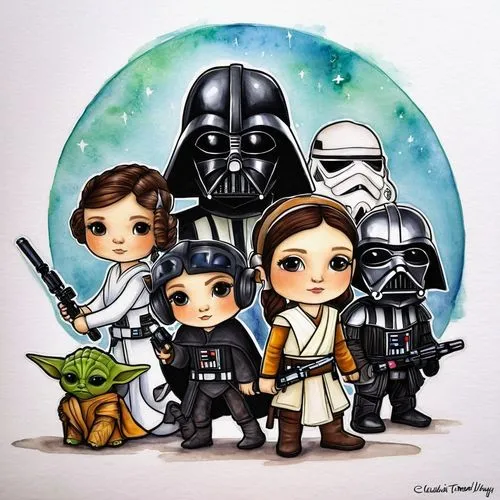 starwars,star wars,daisy family,family portrait,cg artwork,clones,harmonious family,kids illustration,funko,the dawn family,chibi children,storm troops,chibi kids,happy family,force,a family harmony,cute cartoon image,families,dark side,troop,Conceptual Art,Daily,Daily 34