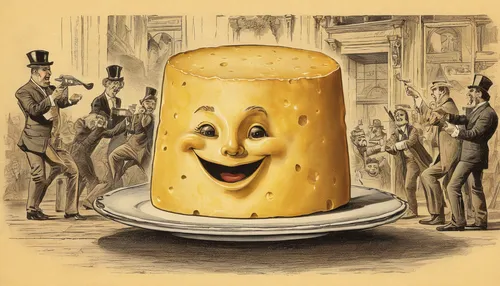 Imagine a comedy sketch where a cheese bell becomes a notorious celebrity.,emmental cheese,american cheese,old gouda,gouda cheese,montgomery's cheddar,mold cheese,limburger cheese,emmenthal cheese,che