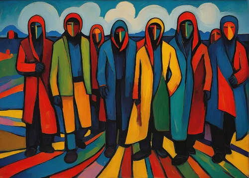 pentecost,group of people,contemporary witnesses,procession,indigenous painting,pilgrims,self unity,migration,seven citizens of the country,disciples,monks,travelers,khokhloma painting,collective,anmatjere women,clergy,afar tribe,candlemas,all saints' day,unity in diversity,Art,Artistic Painting,Artistic Painting 36