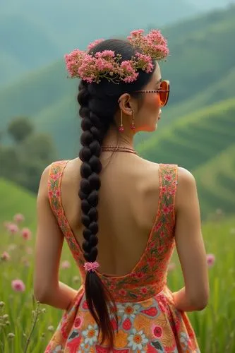 vietnamese woman,bihu,girl in flowers,brahmani,beautiful girl with flowers,kerala