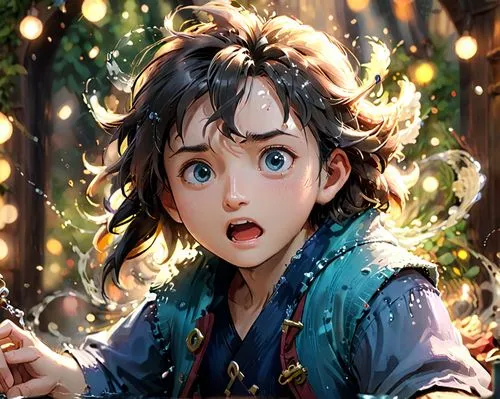 fae,christmas banner,garland of lights,christmas wallpaper,cg artwork,child fairy,kids illustration,studio ghibli,fairy lights,mystical portrait of a girl,fireflies,forest clover,christmas background,vanessa (butterfly),flora,girl in a wreath,digital painting,magical,little girl fairy,fantasy portrait,Anime,Anime,Cartoon