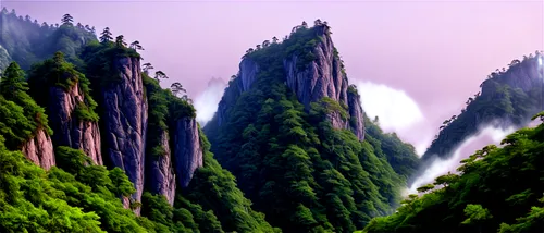 zhangjiajie,huangshan,zhangjiagang,huangshan mountains,mountainous landscape,coniferous forest,cypresses,japanese mountains,mountain scene,zhangjiakou,wuyi,nature background,mountain landscape,mountain slope,green forest,landscape background,hushan,wudang,guizhou,background view nature,Illustration,Japanese style,Japanese Style 20