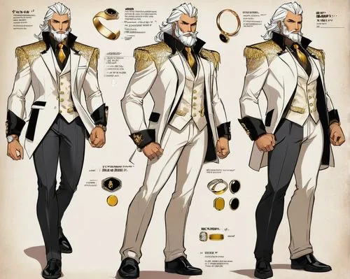 tailcoats,tailcoat,male character,gyrich,salieri,xerxes,genrich,norrington,nobleman,alteon,praetor,clavis,solidus,beyonder,gnaeus,ozden,treize,suit of spades,carstairs,mordru,Unique,Design,Character Design