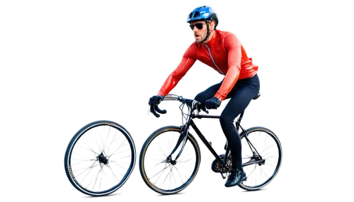 Dynamic male cyclist, leaning forward, muscular arms, strong grip on handlebars, athletic wear, shiny helmet, sunglasses, racing bike, metallic frame, spinning wheels, motion blur, low-angle shot, dra