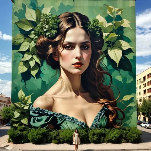 girl with tree,girl in the garden,girl in a wreath,girl in flowers,viveros,tropico,Photography,Artistic Photography,Artistic Photography 14