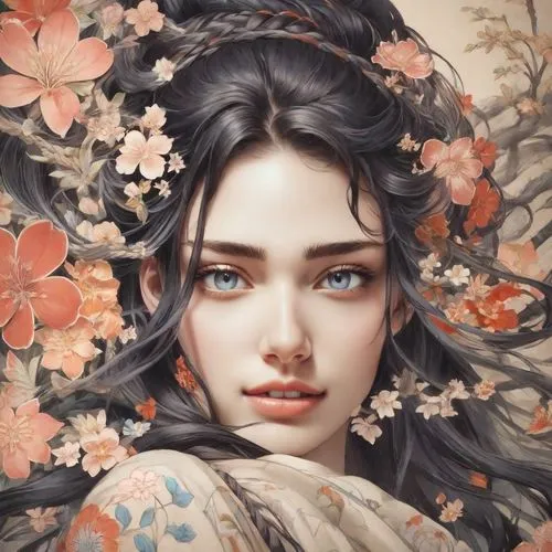 fantasy portrait,kommuna,viveros,hoshihananomia,jasmine blossom,yanzhao