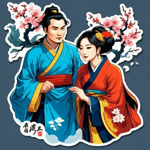 chuseok,kangwon,fenyang,damxung,jixian,hanbok,hanxiong,dongyi,boonsang,shenxiu,kyongsang,gyeongsang,young couple,chengyuan,xiuqing,hanfu,hanseong,xiuyan,ongjin,yangxian,Unique,Design,Sticker