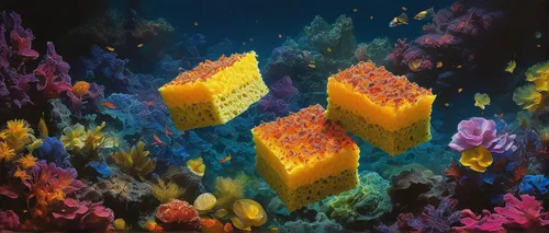 cube sea,coral reef,underwater landscape,underwater background,soft corals,cube surface,coral reefs,hard corals,sponges,corals,rock coral,coral fish,cubes,ocean floor,ocean underwater,reef tank,coral reef fish,coral,bubblegum coral,undersea,Illustration,Realistic Fantasy,Realistic Fantasy 32