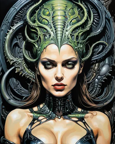 medusa,gorgon,medusa gorgon,alien warrior,the enchantress,anahata,sorceress,fantasy art,fantasy woman,horoscope libra,darth talon,sci fiction illustration,heroic fantasy,dark angel,biomechanical,queen of the night,the zodiac sign pisces,shamanic,horoscope pisces,evil woman,Illustration,Abstract Fantasy,Abstract Fantasy 09