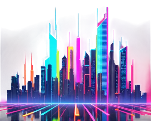 colorful city,cityscape,cybercity,futuristic landscape,city skyline,metropolis,fantasy city,neon light,neon arrows,futurist,cybertown,80's design,neons,synth,cityzen,colored lights,neon lights,city blocks,hypermodern,skyscrapers,Conceptual Art,Sci-Fi,Sci-Fi 26