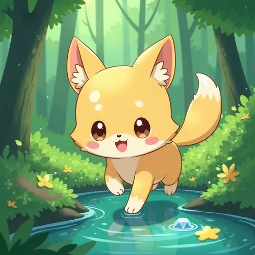 eevee,springmann,kero,inu,cute fox,ninomaru