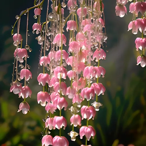 lamprocapnos spectabilis,allium siculum,foxgloves,dicentra white,fritillaria aurora,queen's lady's-slipper,pacific bleeding heart,fritillaria,pink moccasin flower,epimedium,twinflower,pink flowers,hollyhocks,lily of the valley,beardtongue,snapdragon,orchids,bells flower,bulbous flowers,pink begonias