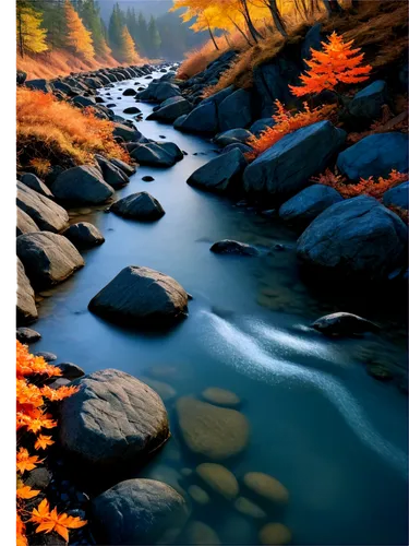 flowing creek,brook landscape,digital painting,mountain stream,river landscape,fall landscape,autumn landscape,world digital painting,autumn background,streams,streamside,autumn forest,lava river,mountain river,river bank,hand digital painting,flowing water,a river,streambank,autumn scenery,Illustration,Black and White,Black and White 28