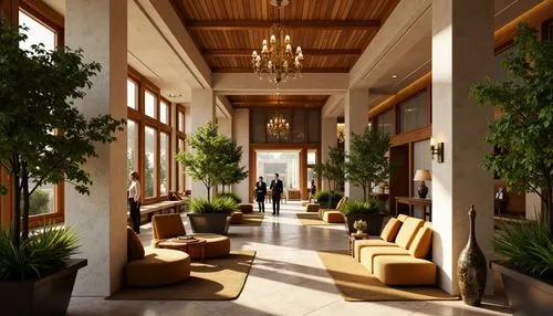 hotel lobby,lobby,amanresorts,luxury home interior,hallway,3d rendering,entrance hall,foyer,atriums,hotel hall,rotana,render,corridor,luxury hotel,hallway space,cochere,qasr al watan,sursock,breezeway,emirates palace hotel