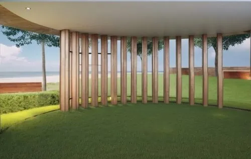 3d rendering,bamboo curtain,landscape design sydney,garden design sydney,renderings,pergola,landscape designers sydney,sketchup,revit,render,renders,feng shui golf course,louvered,corten steel,golf lawn,wood deck,wooden decking,daylighting,golf hotel,meeting room