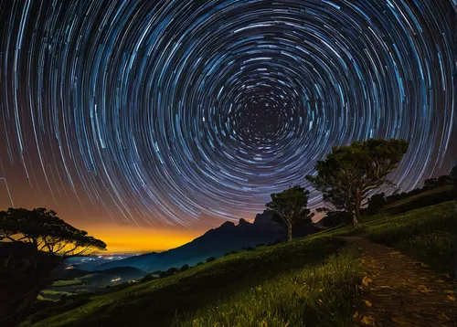 star trails,star trail,astronomy,starry night,starry sky,starscape,new zealand,south island,star sky,time spiral,astrophotography,moravian star,long exposure,light trail,trajectory of the star,colorful star scatters,perseid,taranaki,spiral pattern,the night sky,Art,Classical Oil Painting,Classical Oil Painting 29