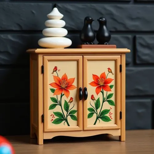 tansu,wooden flower pot,wood and flowers,bedside table,sideboard,baby changing chest of drawers