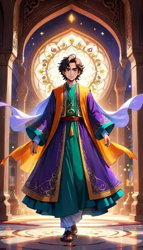 magus,alibaba,yi sun sin,shuanghuan noble,mage,wuchang,hanbok,monk,aladdin,persian poet,summoner,wizard,dodge warlock,magistrate,aladin,rem in arabian nights,magician,xing yi quan,cg artwork,middle eastern monk,Anime,Anime,Cartoon