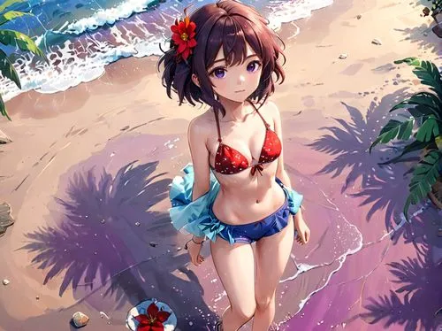 suzumiya,haruhi,summer background,shumeiko,beach background,meiko,Anime,Anime,Realistic