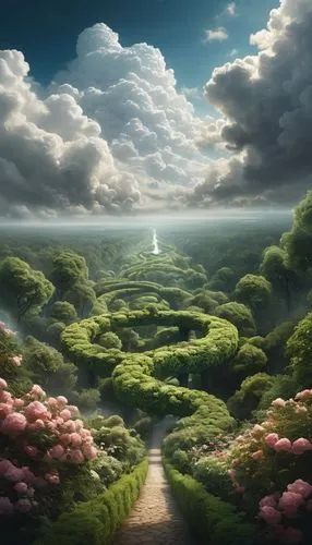 fantasy landscape,fantasy picture,landscape background,fairy world,the mystical path,fairy forest,wonderland,mushroom landscape,the path,nature background,dreamscape,forest path,fairyland,pathway,forest of dreams,blooming field,nature wallpaper,nature landscape,virtual landscape,heavenward,Conceptual Art,Fantasy,Fantasy 11