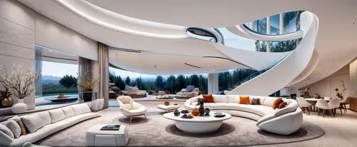 modern living room,interior modern design,luxury home interior,futuristic architecture,futuristic art museum,ufo interior