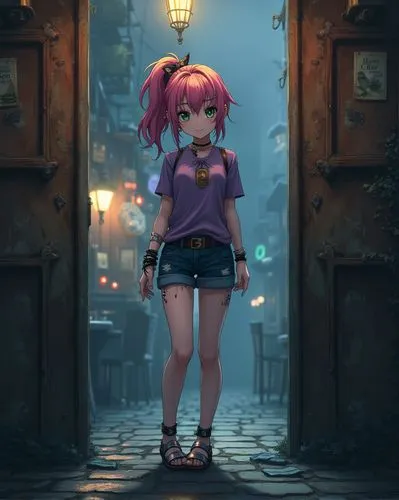 an anime character is looking at the camera,ramona,satori,kallen,amiyumi,meteora,vi