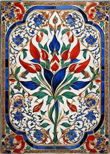 azulejos,spanish tile,azulejo,floral ornament,iznik,maiolica,Illustration,Realistic Fantasy,Realistic Fantasy 43