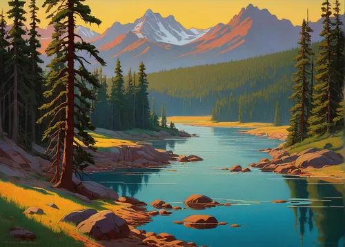 landscape background,river landscape,mountain landscape,mountain sunrise,mountain lake,mountain scene,salt meadow landscape,mountain range,mountainous landscape,emerald lake,alaska,nature landscape,mountainlake,mountains,mountain river,high mountain lake,montana,lake moraine,high landscape,moraine lake,Art,Classical Oil Painting,Classical Oil Painting 14