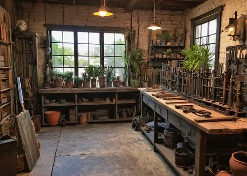 workbenches,workbench,scullery,sewing room,blacksmiths,toolworks,nest workshop,kitchen shop,workroom,ceramicist,metalsmithing,metalsmith,storerooms,craftspeople,restorers,silversmithing,victorian kitchen,workrooms,tinsmith,atelier,Illustration,Abstract Fantasy,Abstract Fantasy 19