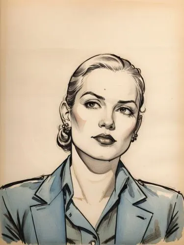 who?,a portrait of a young woman with a serious look,retro 1950's clip art,vintage drawing,sarah walker,marylyn monroe - female,spearritt,comic halftone woman,Illustration,American Style,American Styl