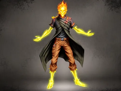 a humanoid creature made of fire,human torch,lantern bat,firedancer,flame spirit,high volt,solar flare,flaming torch,electro,dodge warlock,flickering flame,high-visibility clothing,dancing flames,groo