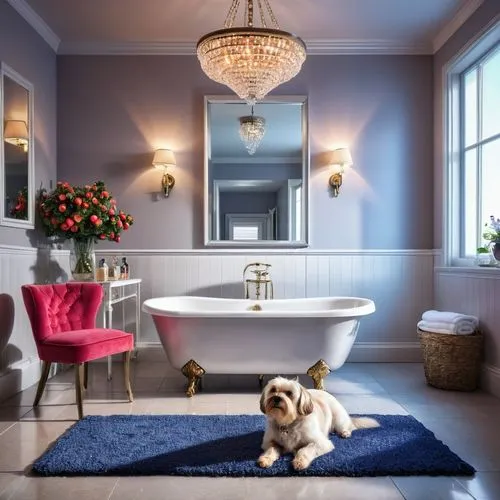 luxury bathroom,bath room,french bulldog blue,beauty room,bathtubs,washlet,Photography,General,Realistic