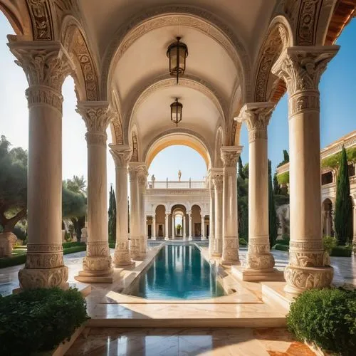 marble palace,masseria,water palace,luxury property,decorative fountains,palatial,palladianism,villa cortine palace,amanresorts,villa d'este,belvedere,floor fountain,orangerie,dorne,spa water fountain,alhambra,mansion,ritzau,archly,sursock,Illustration,Realistic Fantasy,Realistic Fantasy 43