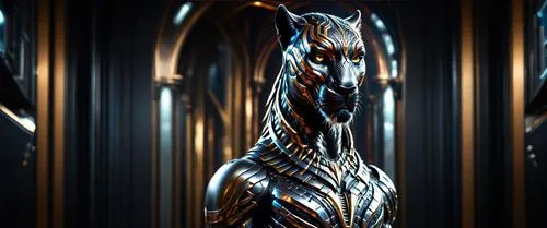 пусто,the statue of an egyptian warrior in front of an artistic design,chitauri,tron,cinema 4d,award background,silico,ahsoka