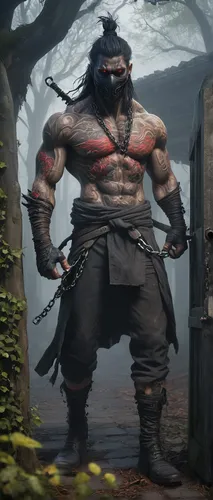 orc,barbarian,blacksmith,samurai fighter,grog,samurai,dane axe,goki,mercenary,woodsman,raider,kenjutsu,warlord,game character,male character,brute,primitive man,concept art,game art,warrior and orc,Photography,Artistic Photography,Artistic Photography 04