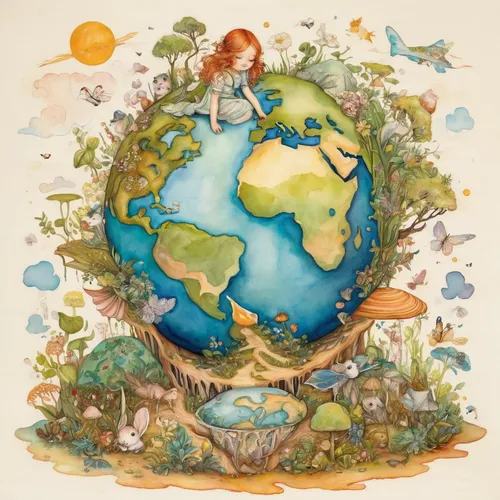 mother earth,love earth,earth day,loveourplanet,ecological footprint,rainbow world map,world map,the earth,map of the world,yard globe,permaculture,ecological sustainable development,earth in focus,terrestrial globe,earth,fairy world,tiny world,world's map,planet earth,globe,Illustration,Abstract Fantasy,Abstract Fantasy 11