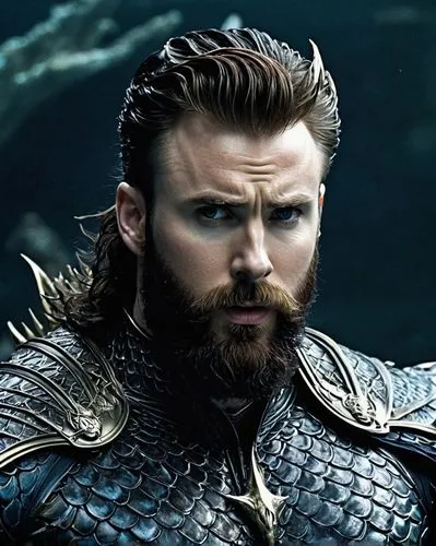 thorin,aquaman,male elf,god of thunder,god of the sea,viking,beard,poseidon god face,king arthur,chris evans,thor,lokportrait,bearded,bordafjordur,norse,steve rogers,sea god,cleanup,loki,heroic fantasy,Illustration,Realistic Fantasy,Realistic Fantasy 46