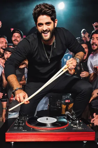 """Thomas Rhett Throws Kung Fu Party to Celebrate Two No. 1 Songs, """"T-Shirt"""" and """"Star of the Show""""""",dj,carbossiterapia,dj equipament,jeep dj,virat kohli,disc jockey,rock band,surdo,drum