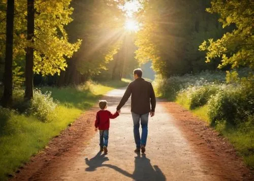 walk with the children,childrearing,girl and boy outdoor,father's love,samen,dad and son outside,grandparenting,intergenerational,father and daughter,stepfamilies,familles,kinship,stepparent,transgene