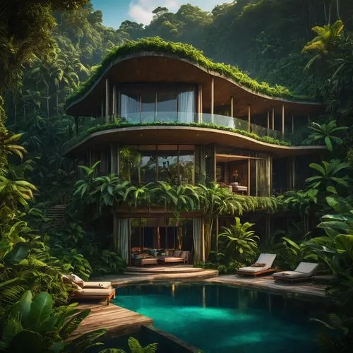 tropical house,tropical greens,amanresorts,tropical jungle,tropical island,dreamhouse,Photography,General,Fantasy