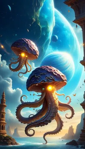 azathoth,nyarlathotep,lovecraftian,tentacular,prospal,tentacled,sci fiction illustration,eldritch,kraken,discworld,lovecraft,atlanticus,cephalopods,samudra,mahadeva,cephissus,yuggoth,fantasy picture,cephalopod,garrison