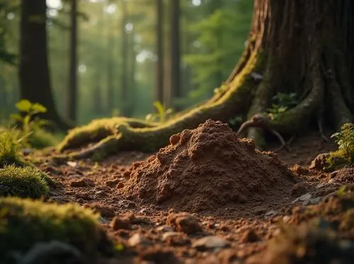 forest floor,mound of dirt,soil erosion,moss landscape,mushroom landscape,forest landscape,ant hill,clay soil,forest background,the roots of trees,forest path,forest tree,fir forest,earth in focus,anthill,coniferous forest,pile of dirt,germany forest,aaaa,wooden track,Photography,General,Realistic