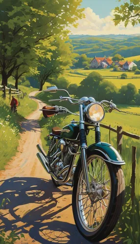 motorcycles,motorcycle,motorcycle tour,motorbike,motorcycling,motorcycle tours,family motorcycle,triumph,bikes,triumph 1500,motor-bike,w100,triumph 1300,rural landscape,type w100 8-cyl v 6330 ccm,ride out,bike,old motorcycle,cafe racer,landscape background,Illustration,American Style,American Style 08