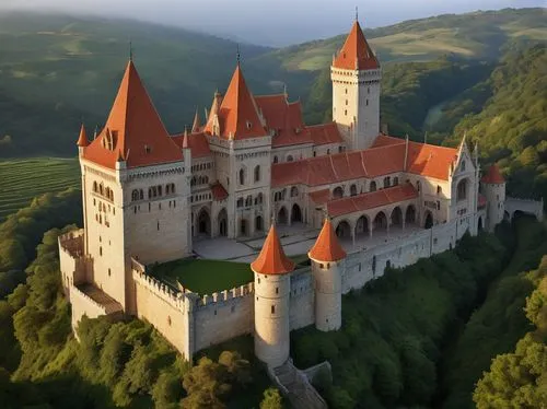 fairy tale castle sigmaringen,medieval castle,dracula castle,transylvania,templar castle,waldeck castle,rattay,fairytale castle,fairy tale castle,bach knights castle,knight's castle,taufers castle,castle of hunedoara,castle of the corvin,gold castle,castel,castle,iulia hasdeu castle,burg,castlelike,Art,Classical Oil Painting,Classical Oil Painting 31