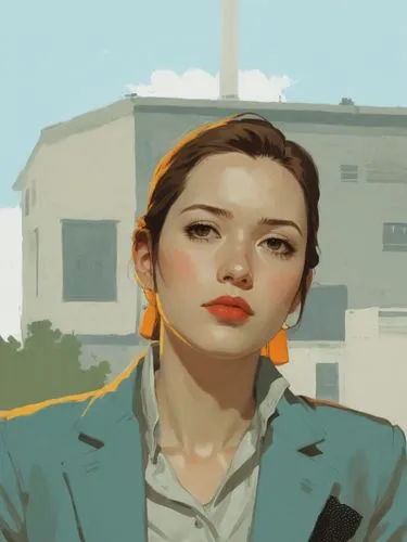 vector girl,clementine,waverly,overpainting,portrait background,digital painting,Illustration,Vector,Vector 10